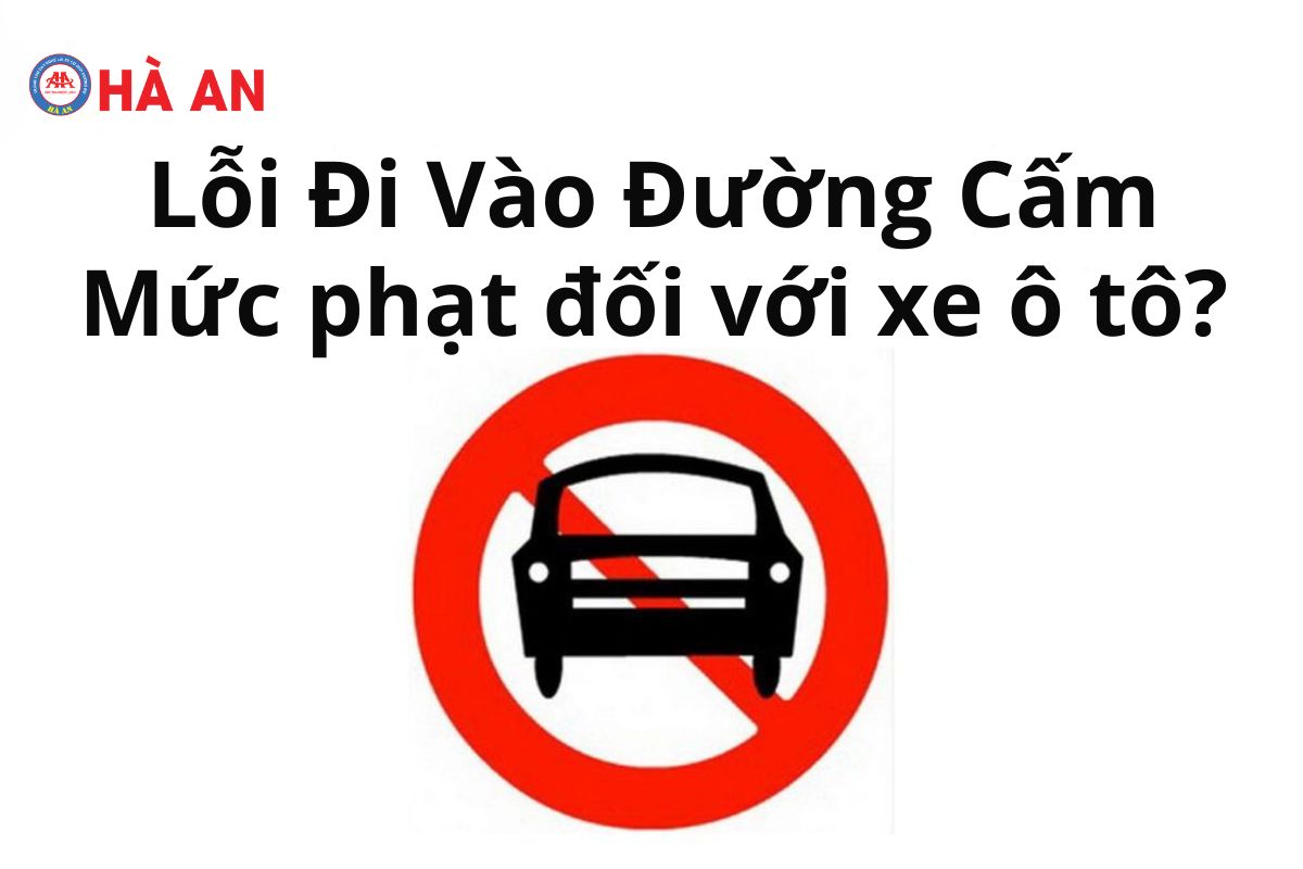 Lỗi Đi Vào Đường Cấm - Mức phạt đối với xe ô tô?