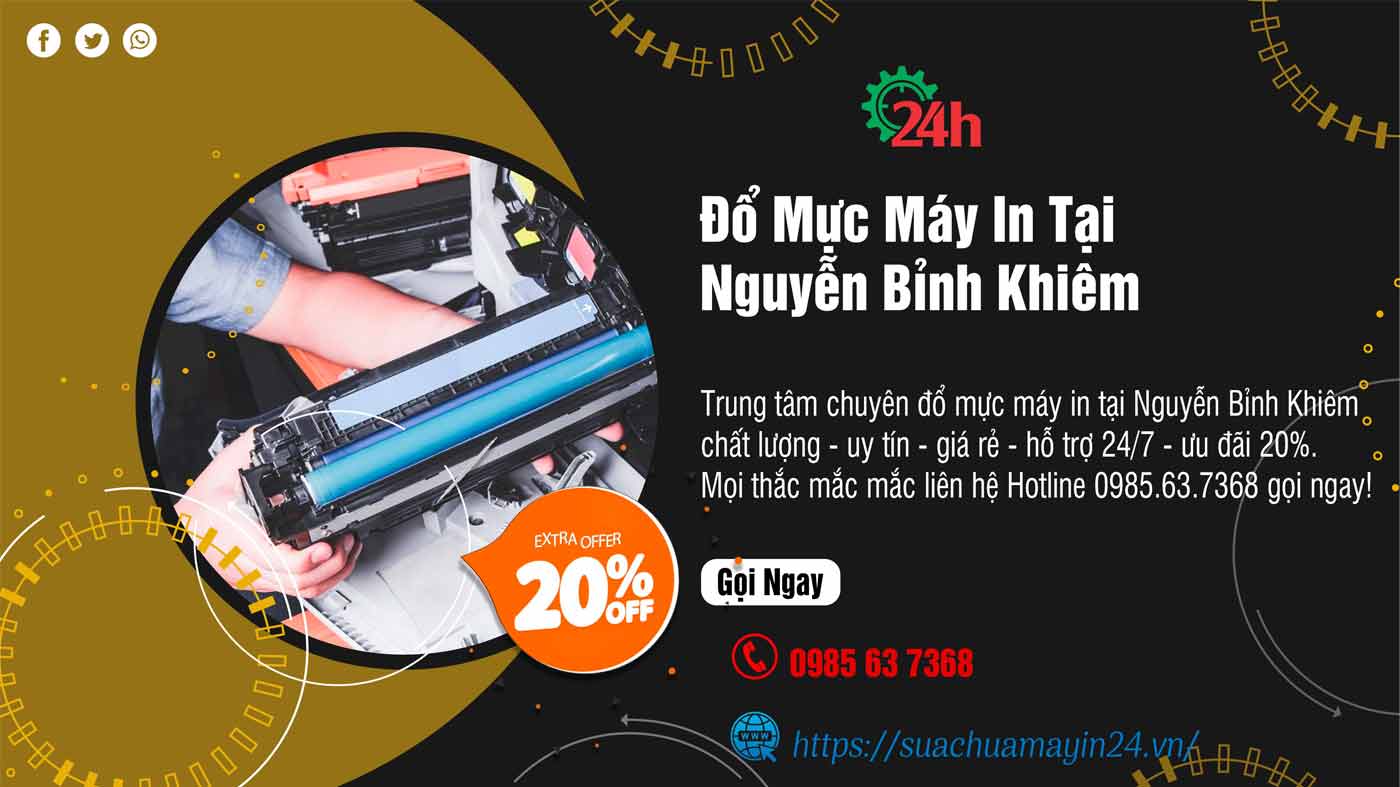 Đổ Mực Máy In Tại Nguyễn Bỉnh Khiêm - Nhận Ngay Ưu Đãi 20%