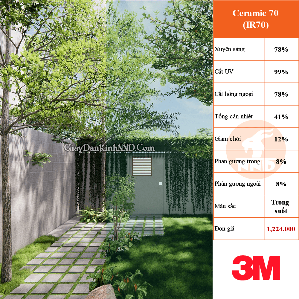 Phim cách nhiệt 3M chính hãng USA mã IR70