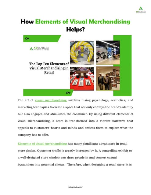 How Elements of Visual Merchandising Helps? | PDF