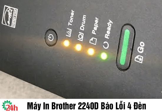 Máy In Brother 2240D Báo Lỗi 4 Đèn - Khắc Phục Tình Trạng