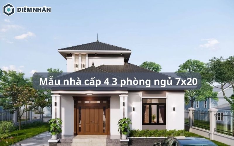 55+ Mẫu nhà cấp 4 3 phòng ngủ 7x20 ĐẸP và ấn tượng