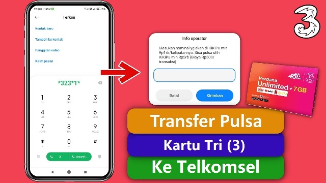 Cara Kirim Pulsa 3 ke Telkomsel (Paling Baru) dengan Gambar