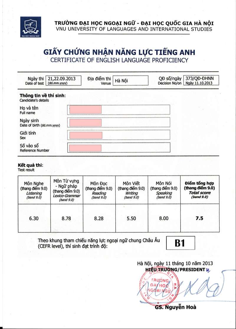 Giấy chứng nhận năng lực tiếng anh B1 là gì? Giá trị như thế nào?