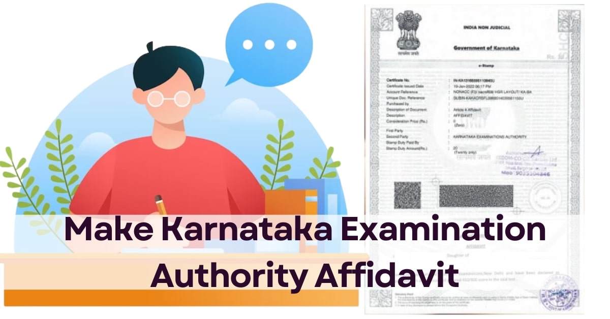 How To Make Karnataka Examination Authority Affidavit? - eDrafter