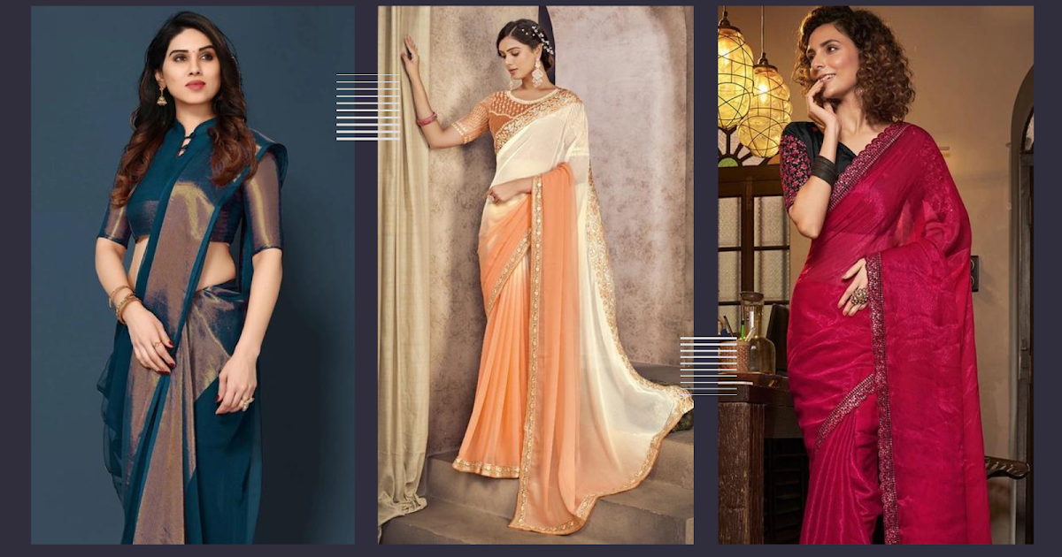 Ethereal Elegance: Chiffon Sarees for Graceful Party Looks ~ Indian Wedding Saree