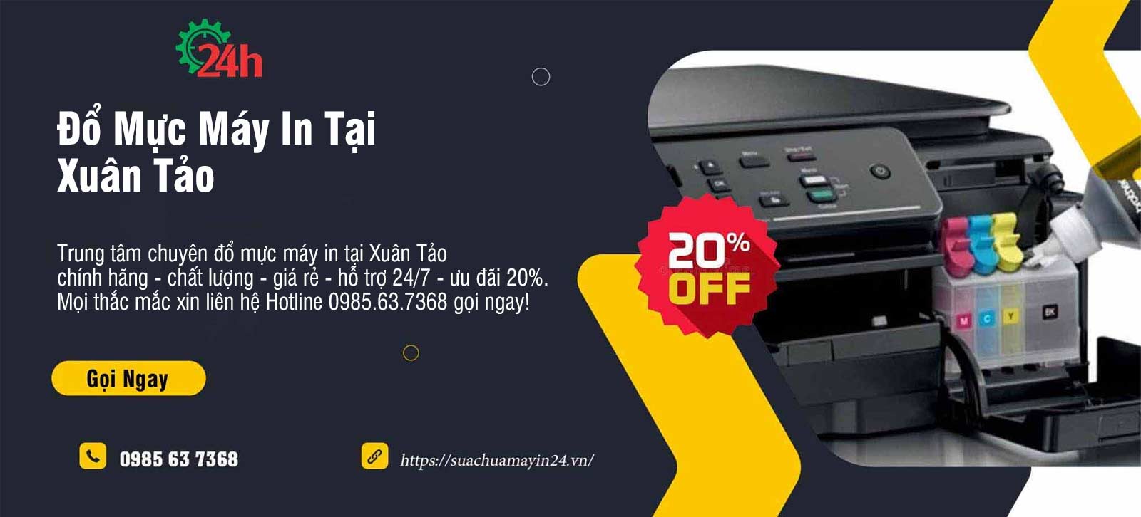 Đổ Mực Máy In Tại Xuân Tảo - Chất Lượng - Ưu đãi 20%