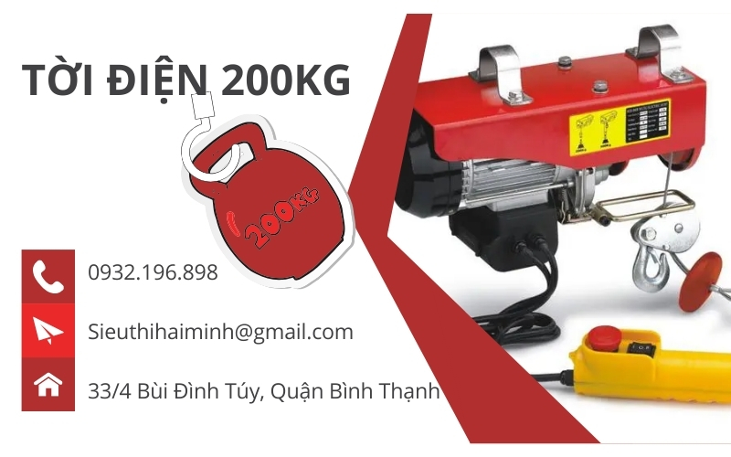 Tời Điện 200kg - Bảng giá máy tời xây dựng mới nhất 2024