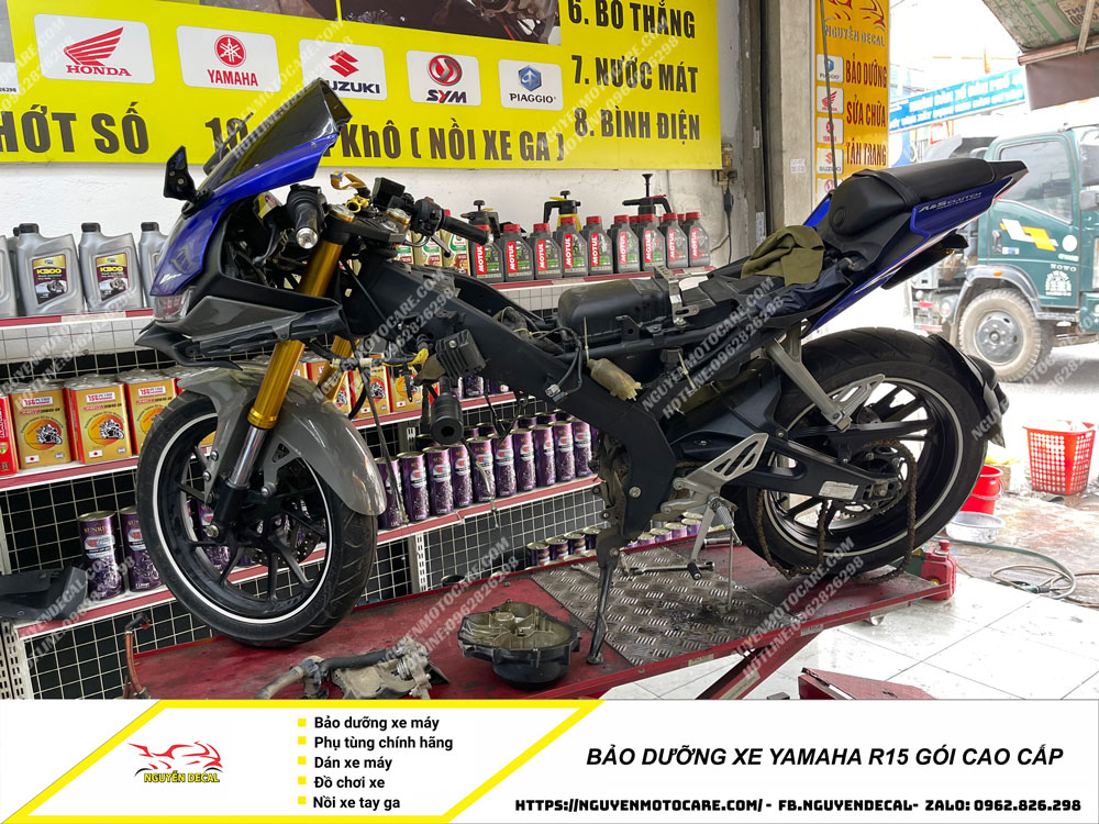 Bảo dưỡng xe máy Yamaha R15 gói cao cấp