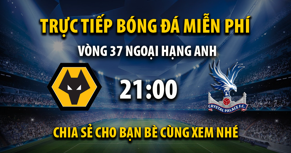 Trực tiếp Wolves vs Crystal Palace lúc 21:00 ngày 11/05/2024 - Xoilac TV