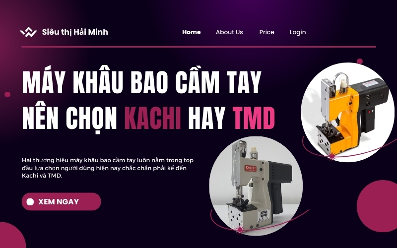 Máy Khâu Bao Cầm Tay Nên Chọn Kachi Hay TMD