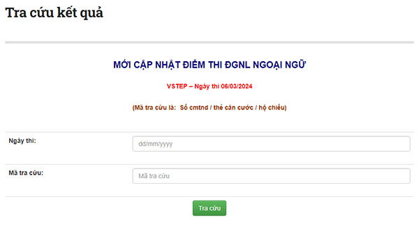 Hướng dẫn tra cứu kết quả VSTEP tại các trường Đại học