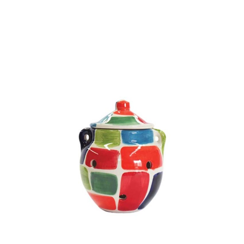 Buy online spanish ceramic Los Trazos Garlic Pot wholesale in Australia