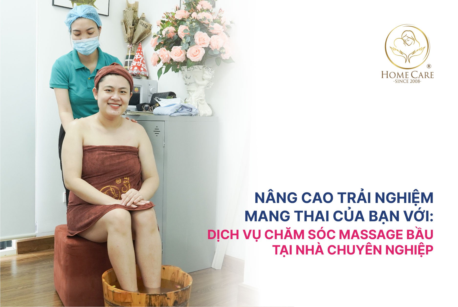 Dịch vụ chăm sóc massage bầu tại nhà chuyên nghiệp - Homecare - Dịch vụ spa giảm eo sau sinh, massage bà bầu