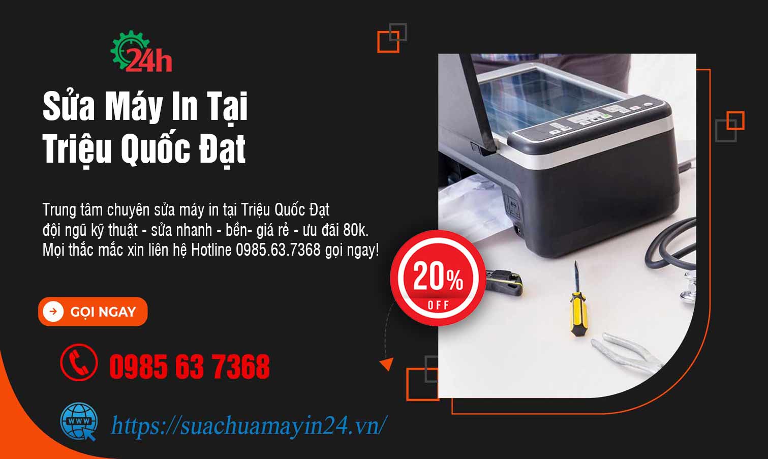 Sửa Máy In Tại Triệu Quốc Đạt - Sửa Nhanh - Ưu Đãi 20%