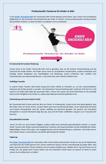 Kreativer Tanzunterricht für Kinder in Köln | PDF