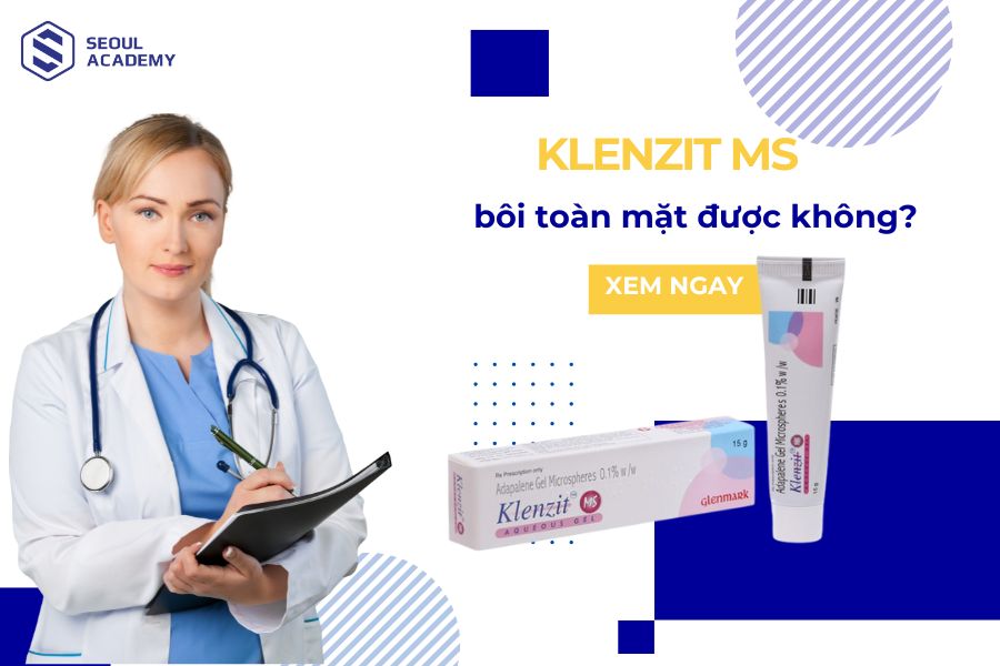 Klenzit Ms bôi toàn mặt được không? Dùng sáng hay tối?