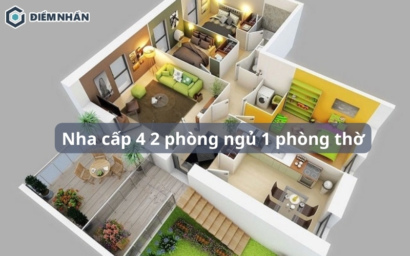 35+ Các nhà cấp 4 2 phòng ngủ 1 phòng thờ chuẩn phong thuỷ