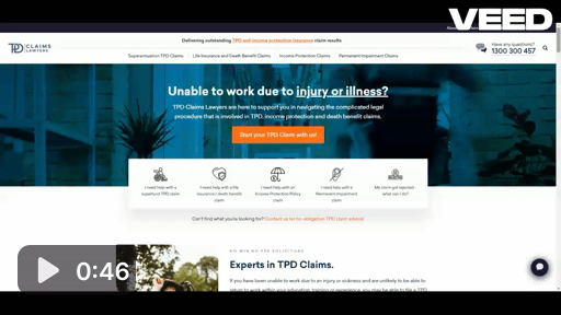 TPD Claims Lawyers _ No Win No Fee _ Experts In TPD Claims - VEED - Online Video Editor - Video Editing Made Simple