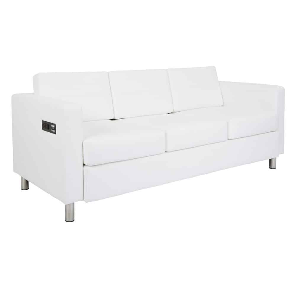Spark Power Up Sofa - White Modern Event Rental