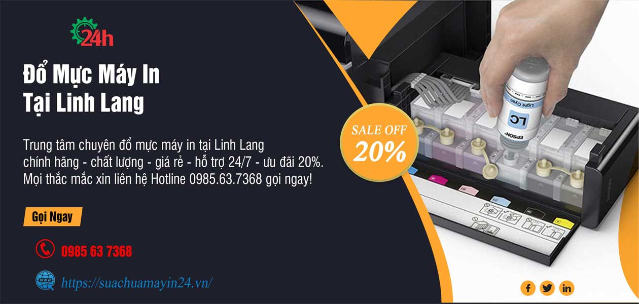 Đổ Mực Máy In Tại Linh Lang - Chất Lượng - Ưu đãi 20%