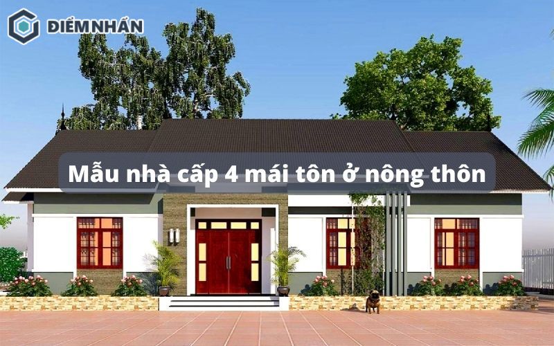 111+ Mẫu nhà cấp 4 mái tôn nông thôn đẹp chi phí cực thấp