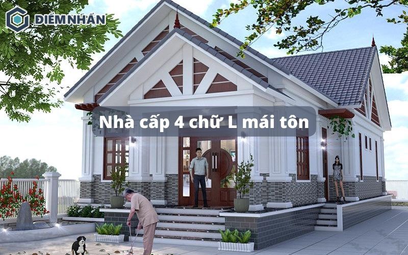 15 Mẫu thiết kế nhà cấp 4 chữ L mái tôn đẹp tiết kiệm chi phí