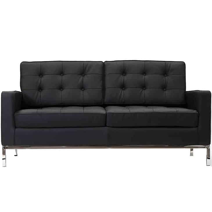 CITY LOFT LOVESEAT BLACK | Modern Event Rental