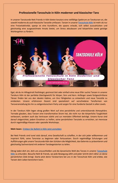 Lerne Tanzschule Koln Top Tanzlehrer und Kurse | PDF