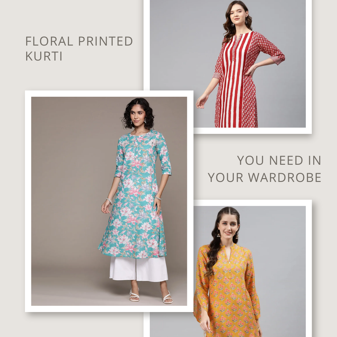 Floral Printed Kurti: Floral Outfits You Need in Your Wardrobe | by Readiprintfashions | Jun, 2024 | Medium
