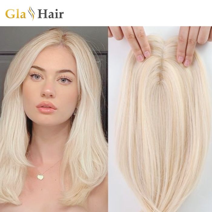 White Hair Topper - Raw Virgin Premium Vietnamese Hair