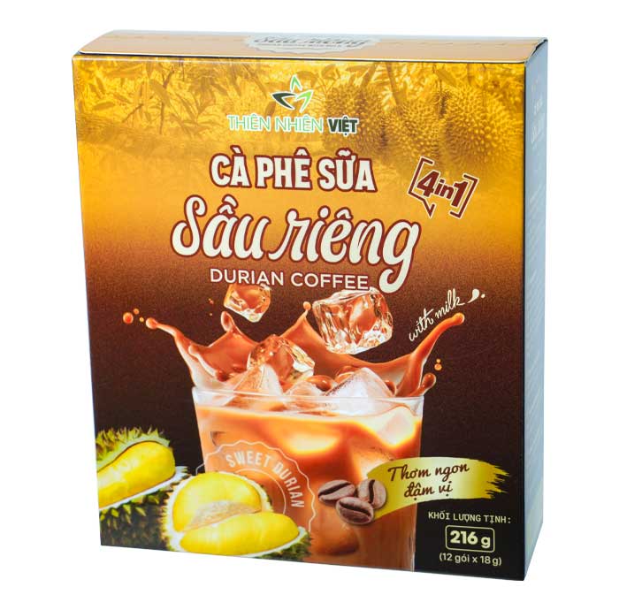 Cà phê sữa sầu riêng - Durian Coffee With Milk 4in1