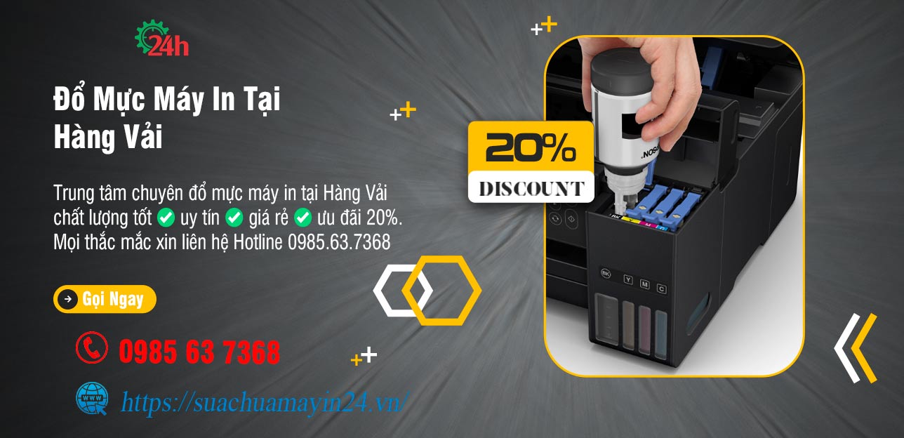 Đổ Mực Máy In Tại Hàng Vải - Chất Lượng - Ưu Đãi 20%