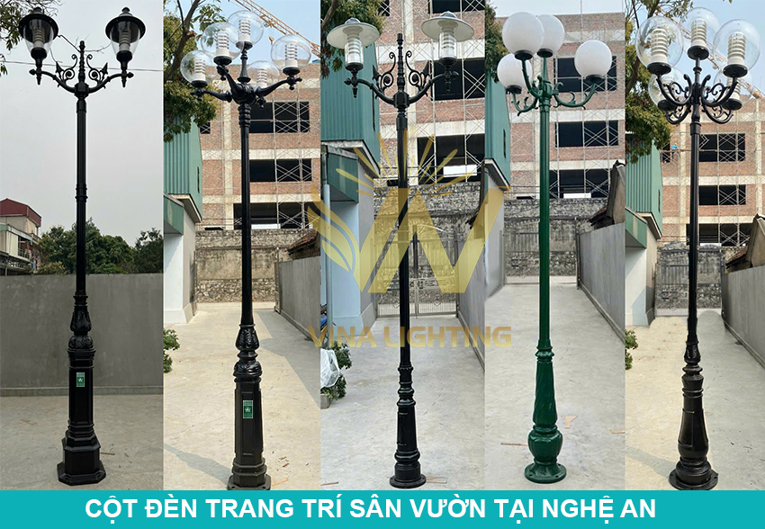 39 Mẫu cột đèn trang trí sân vườn tại Nghệ An đẹp giá xưởng