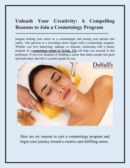 Unleash Your Creativity_ 6 Compelling Reasons to Join a Cosmetology Program.pdf