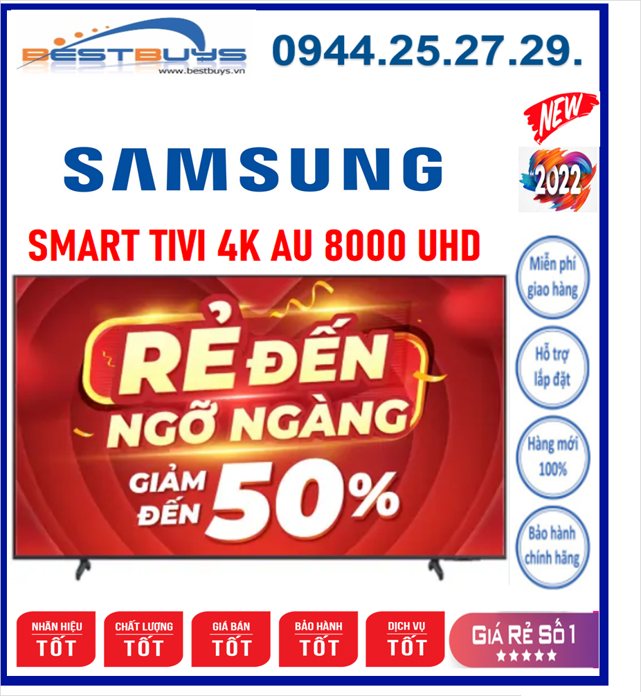 Smart Tivi Samsung 4K 65 inch (UA65AU8000KXXV) Crystal UHD Mới 2021, UA65AU8000KXXV mới ,UA65AU8000KXXV chính hãng,UA65AU8000KXXV giá rẻ,UA65AU8000KXX