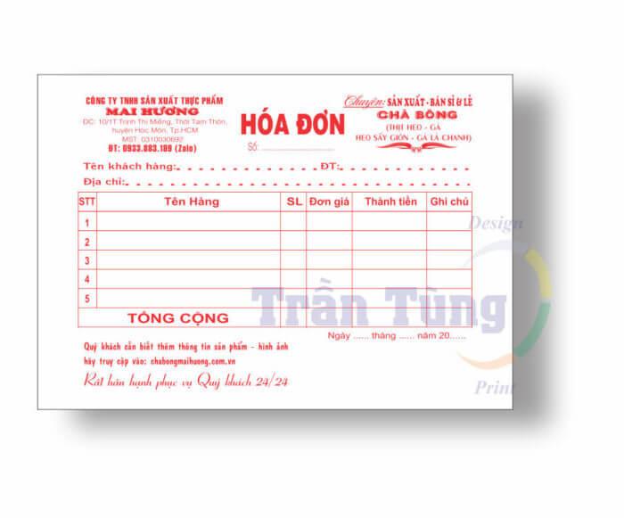 In Hóa đơn Bán Lẻ, Phiếu Thu Chi Thủ Đức - In Ấn Trần Tùng