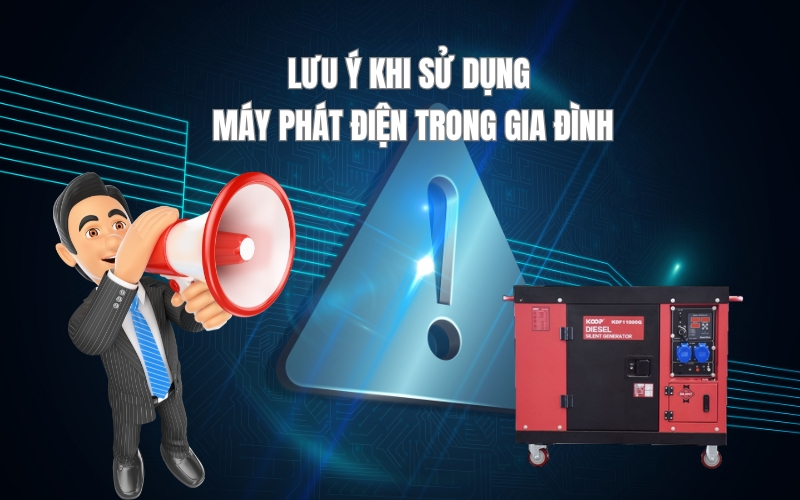 Lưu Ý Khi Sử Dụng Máy Phát Điện Trong Gia Đình