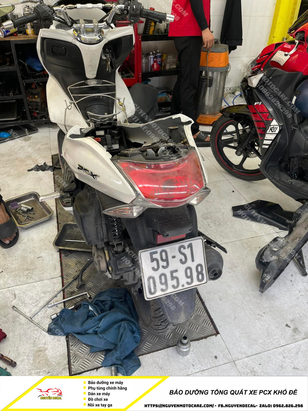 Bảo dưỡng tổng quát xe PCX khó đề