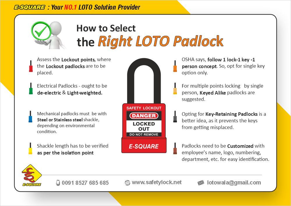 How to Select Right Lockout Tagout Padlock, LOTO Padlock Guide