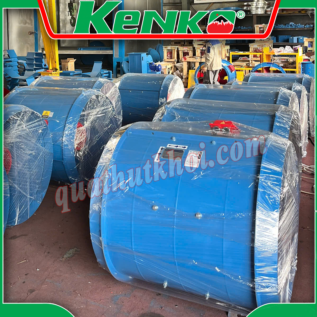 Quạt hướng trục hút khói chữa cháy KENKO 3KW 4HP KEA-FF-6