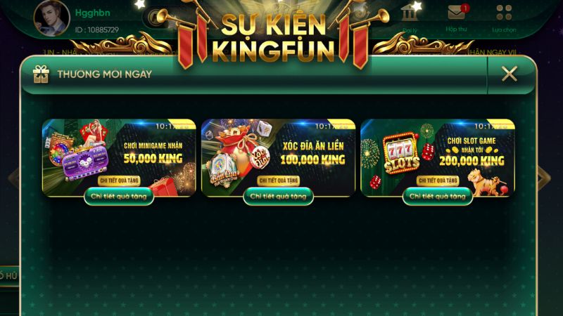 Giới thiệu về các khuyến mãi Kingfun hấp dẫn hiện nay