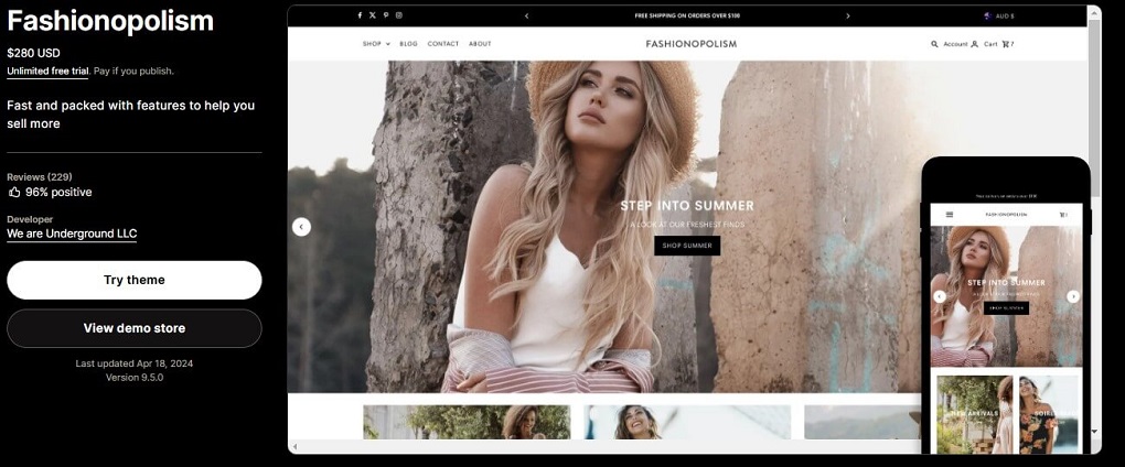 Fashionopolism Shopify theme Review: Features, Pros, Cons & Verdict