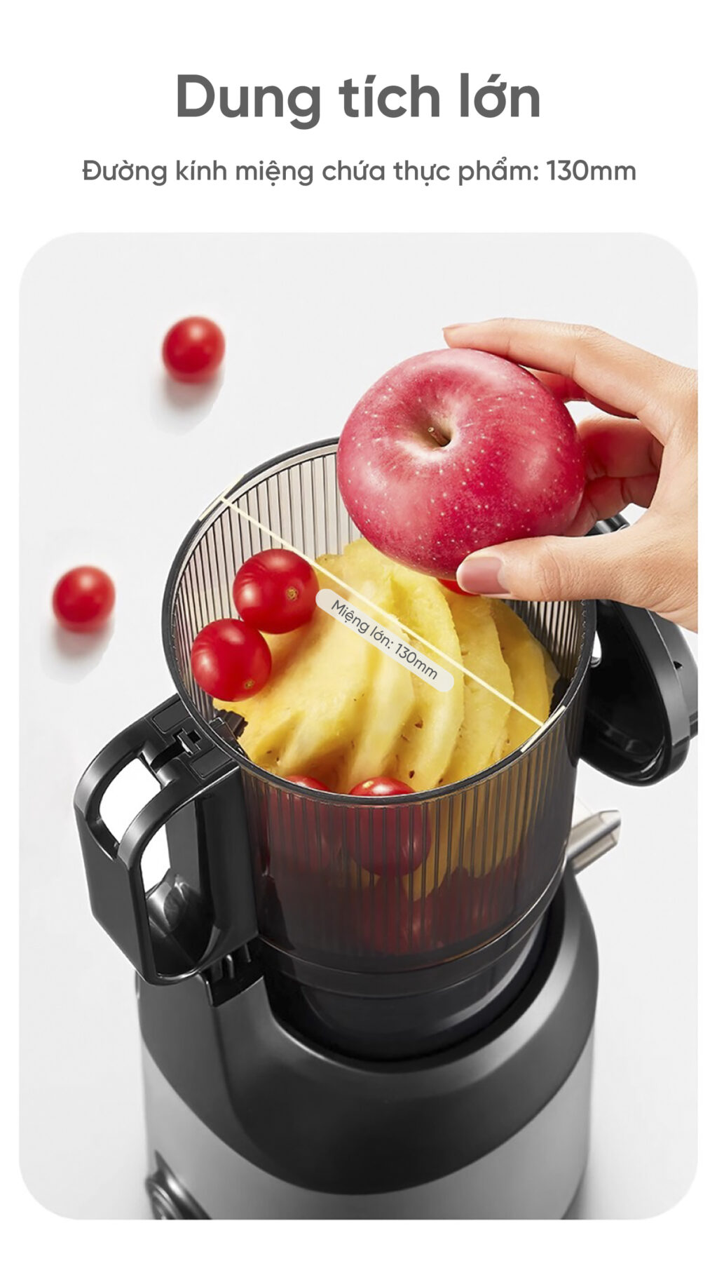 Máy ép hoa quả chậm Lumias SJ10B: Ép kiệt bã trọn dưỡng chất