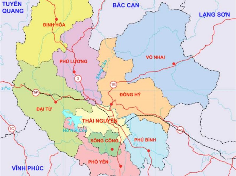 Bản đồ du lịch Thái Nguyên chi tiết đầy đủ nhất 2025