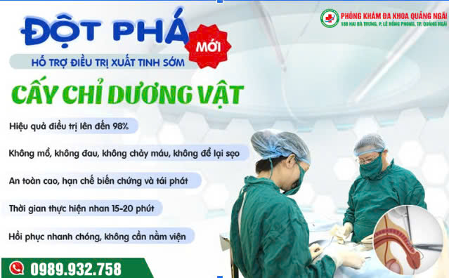 Tại sao nên điều trị xuất tinh sớm tại đa khoa Quảng Ngãi?