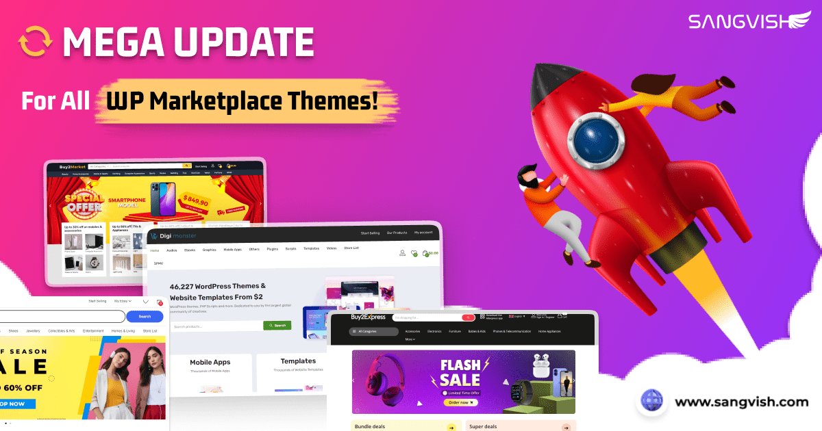 Mega Updates For All WordPress Marketplace Themes!