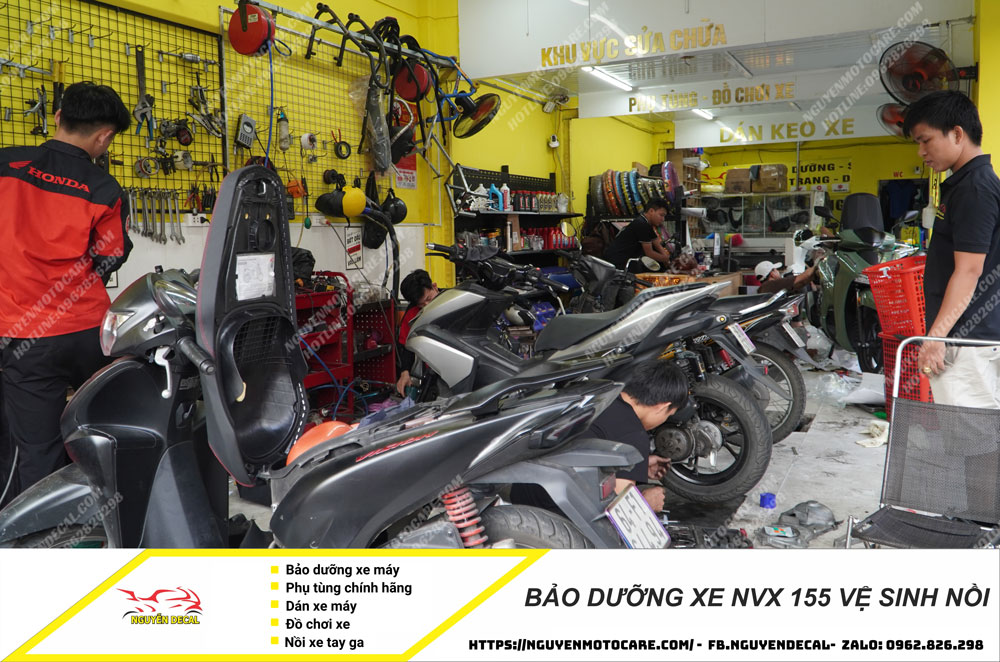 Bảo dưỡng xe NVX 155 vệ sinh nồi