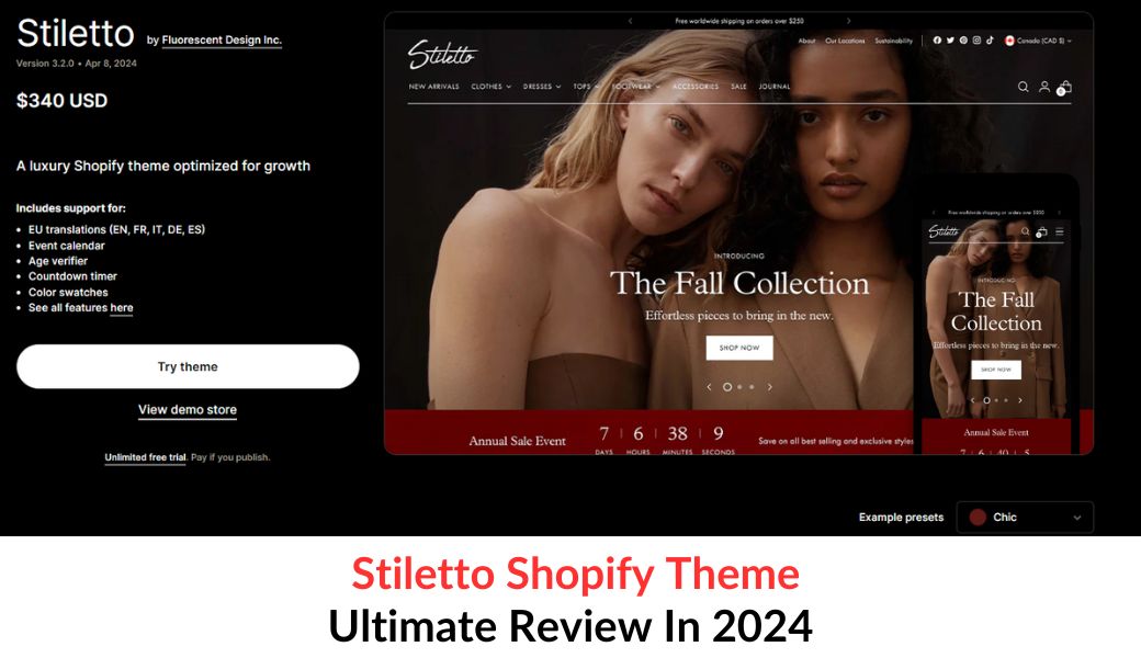 Stiletto Shopify Theme review: Is It Worth $350 [Sep 2024]