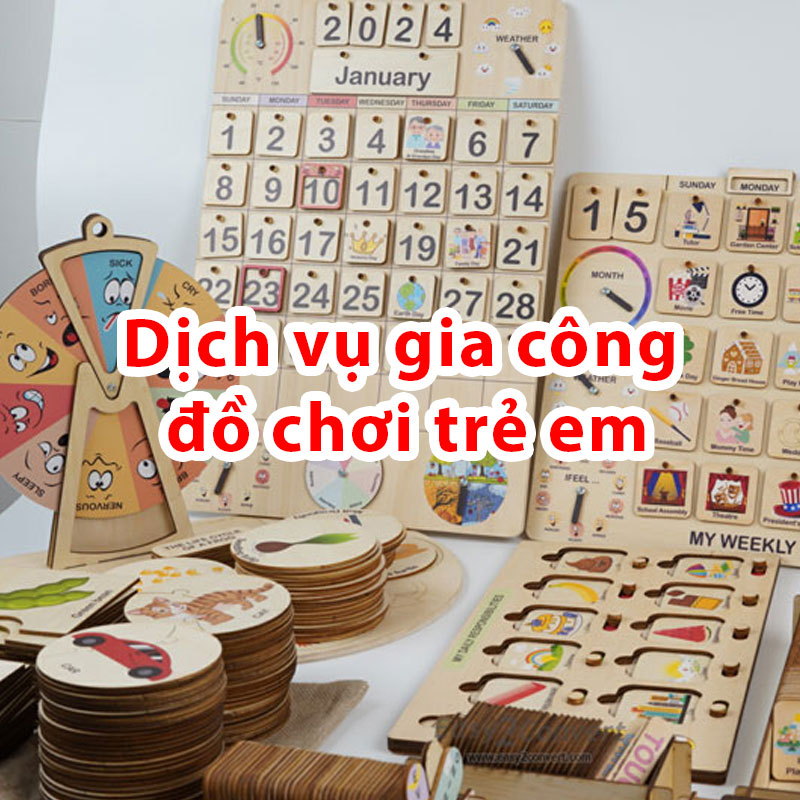 Dịch vụ gia công đồ chơi đồ dùng học tập và tranh decor